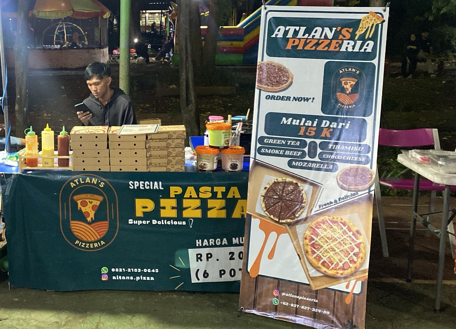 Special Pasta Pizza - Atlan's Pizzeria